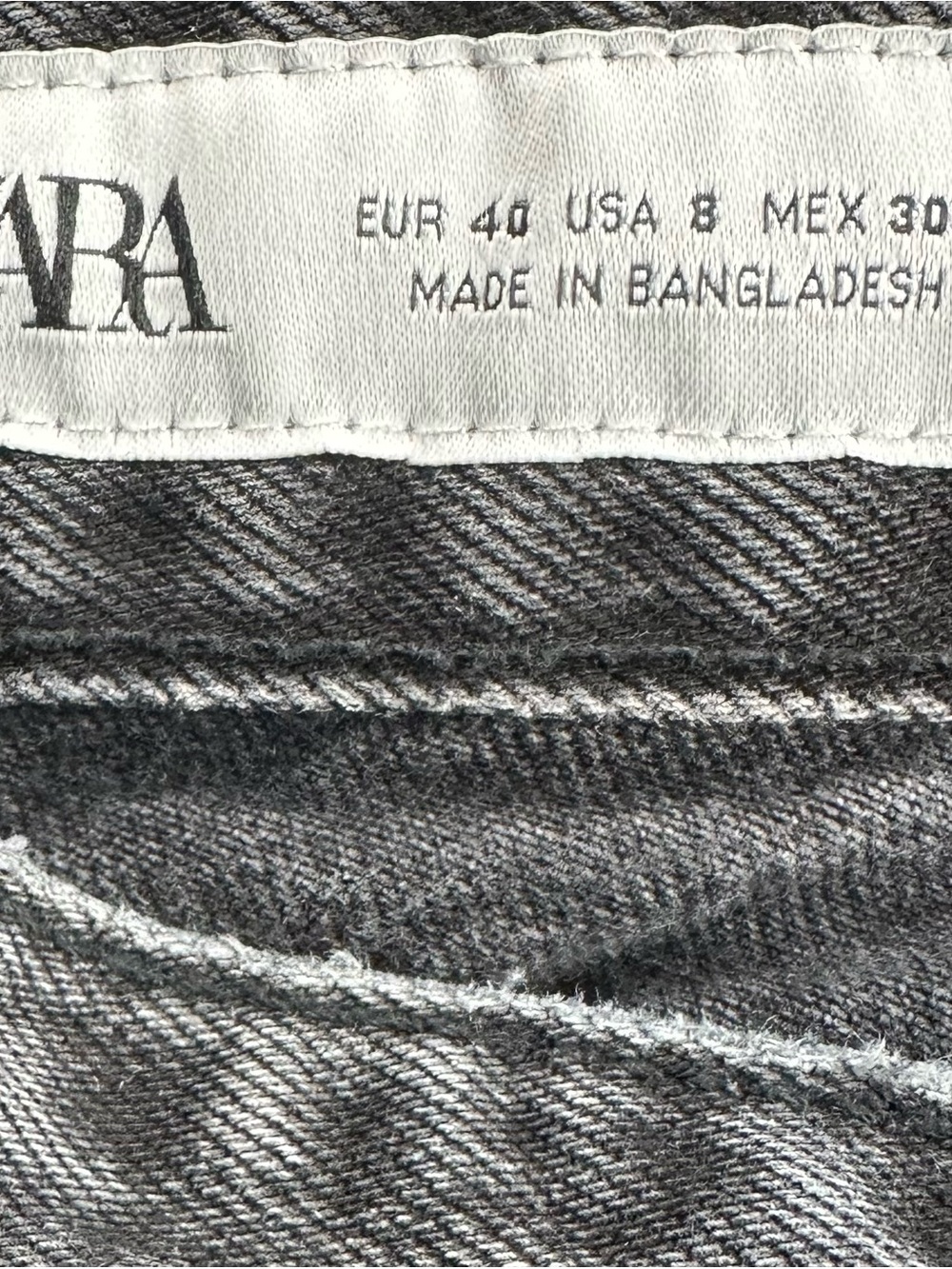 Zara Black Washed High Waist Relaxed Fit Jeans Size 8 - Picture 9 of 12